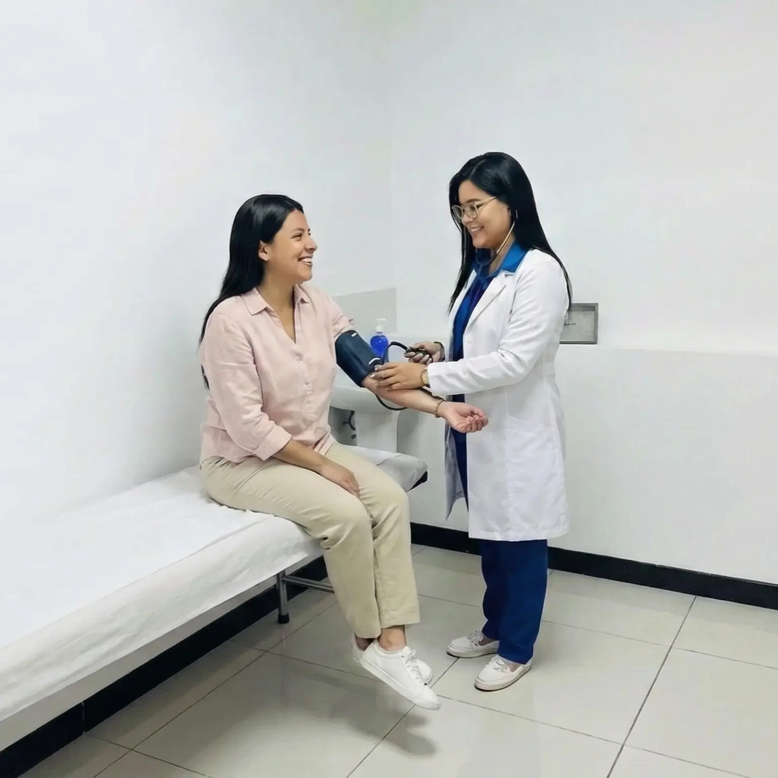 doctora atendiendo un paciente en abba clinic Panamá mañanitas